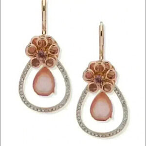 Anne Klein New Gold Tone Blush Orbital Earrings